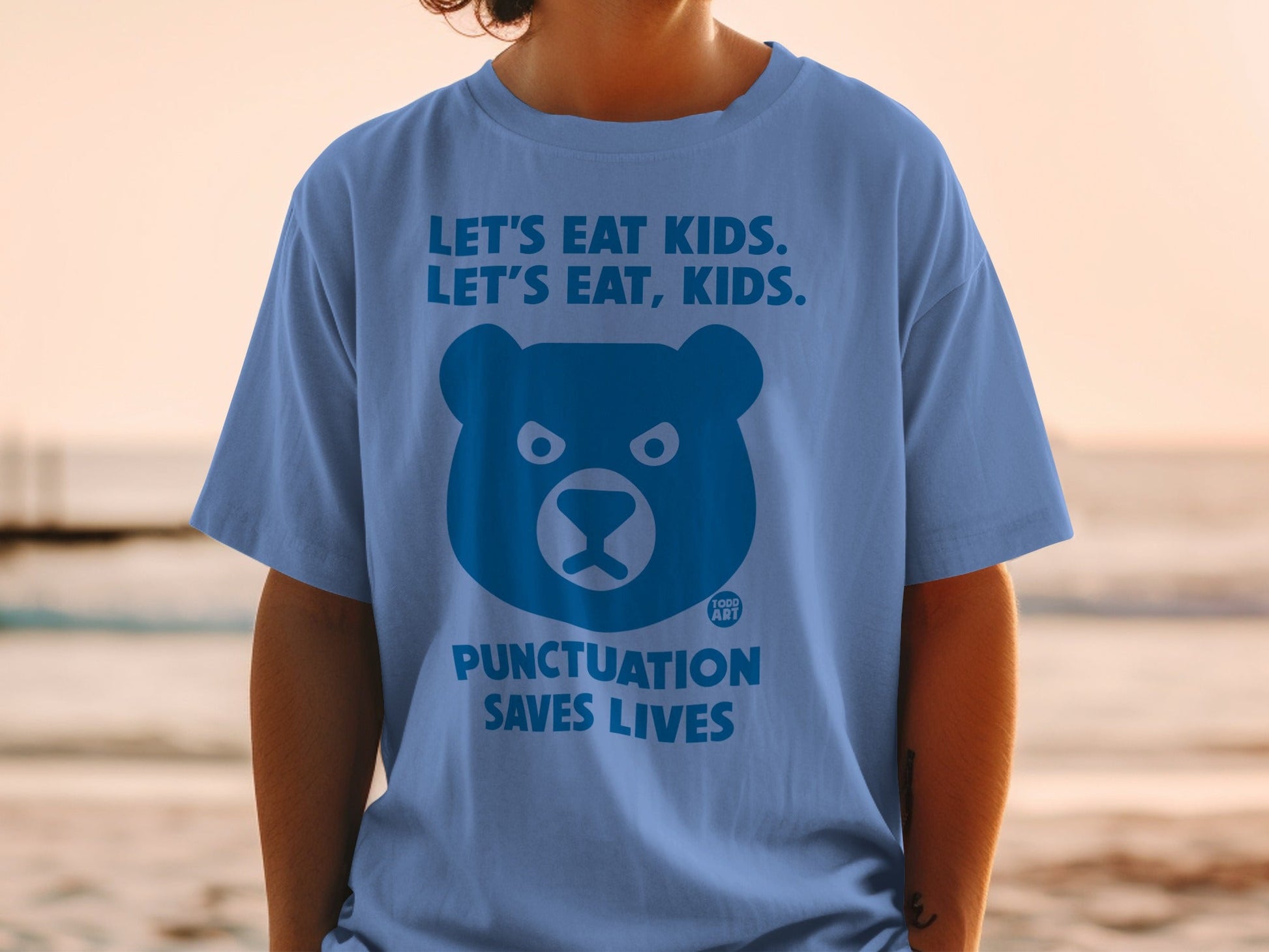 Punctuation Saves Lives Let's Eat Kids T-shirt