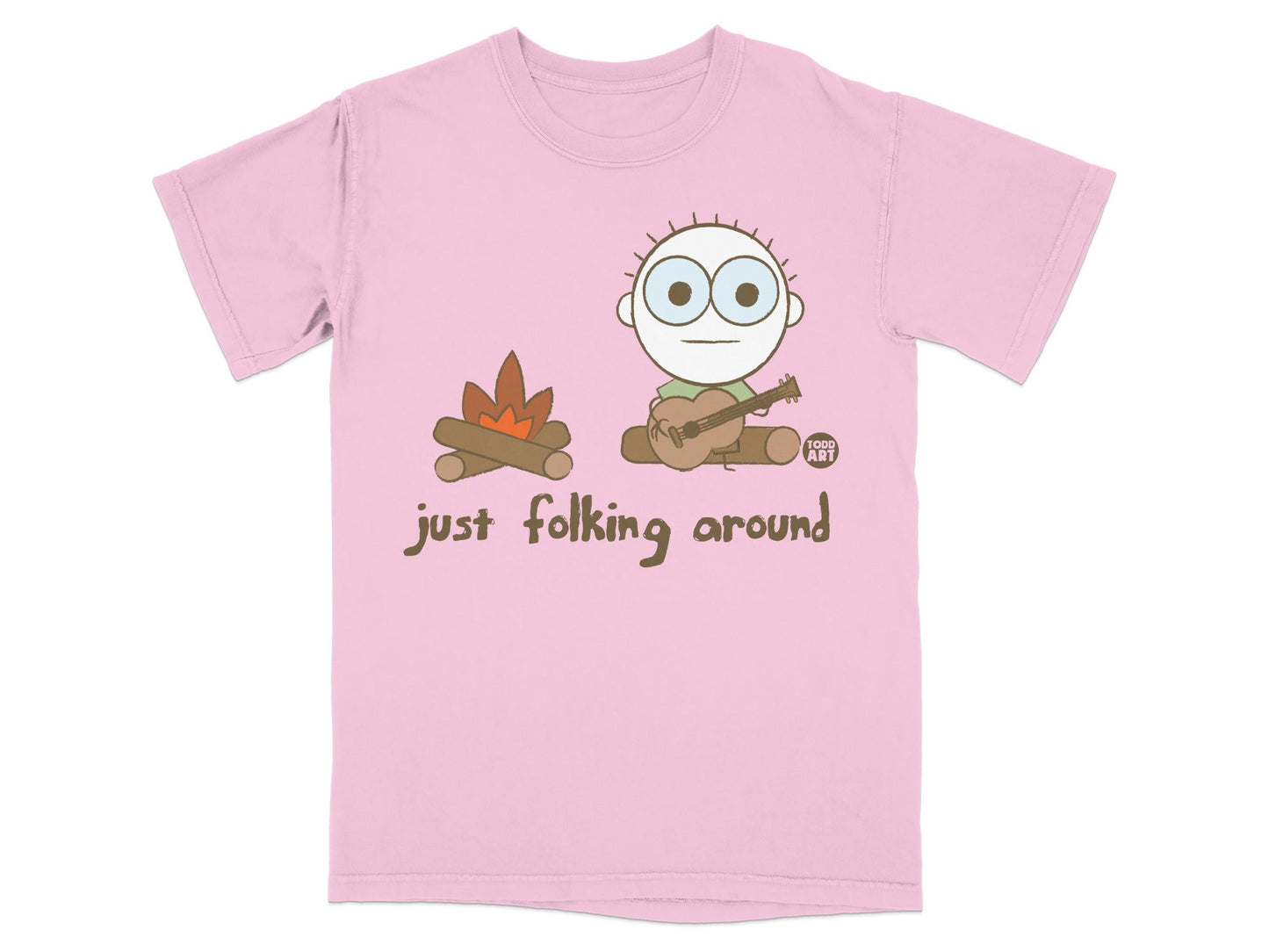 Just Folking Around Guitar and Campfire T-Shirt