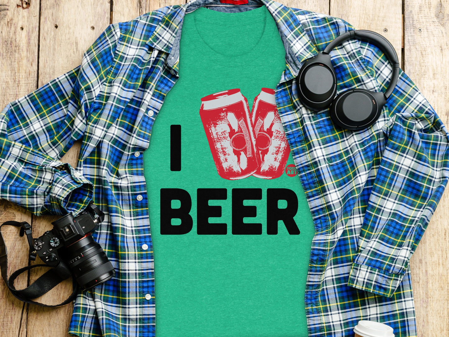I Love Beer Graphic Tee Funny Statement Shirt