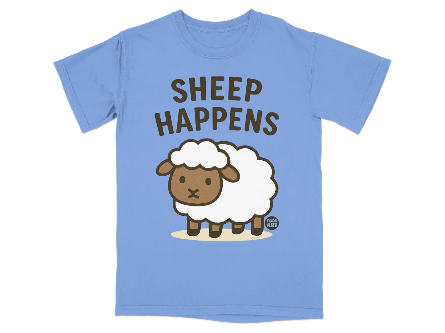 Sheep Happens Cute Cartoon Sheep Funny T-Shirt