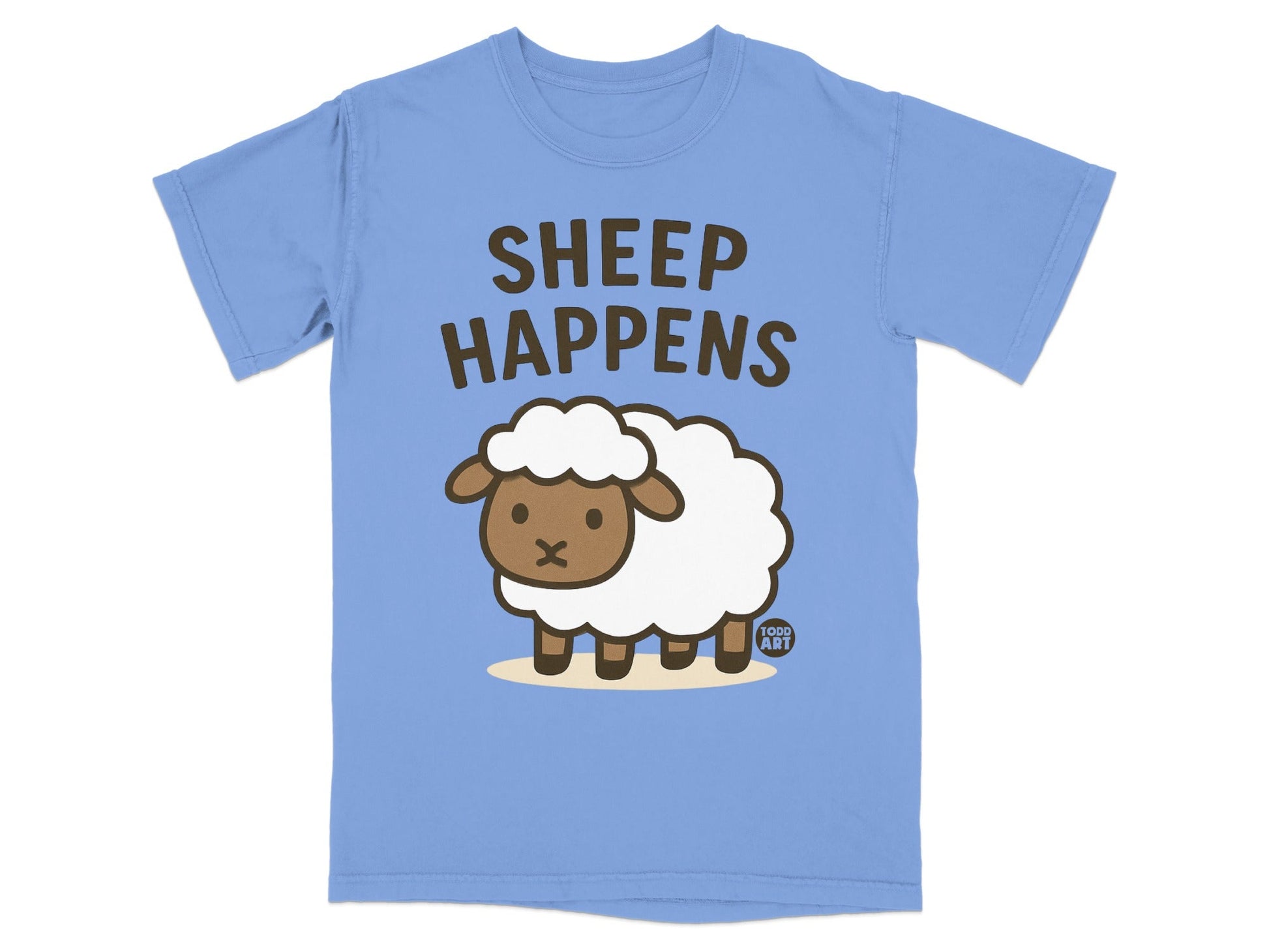 Sheep Happens Cute Cartoon Sheep Funny T-Shirt
