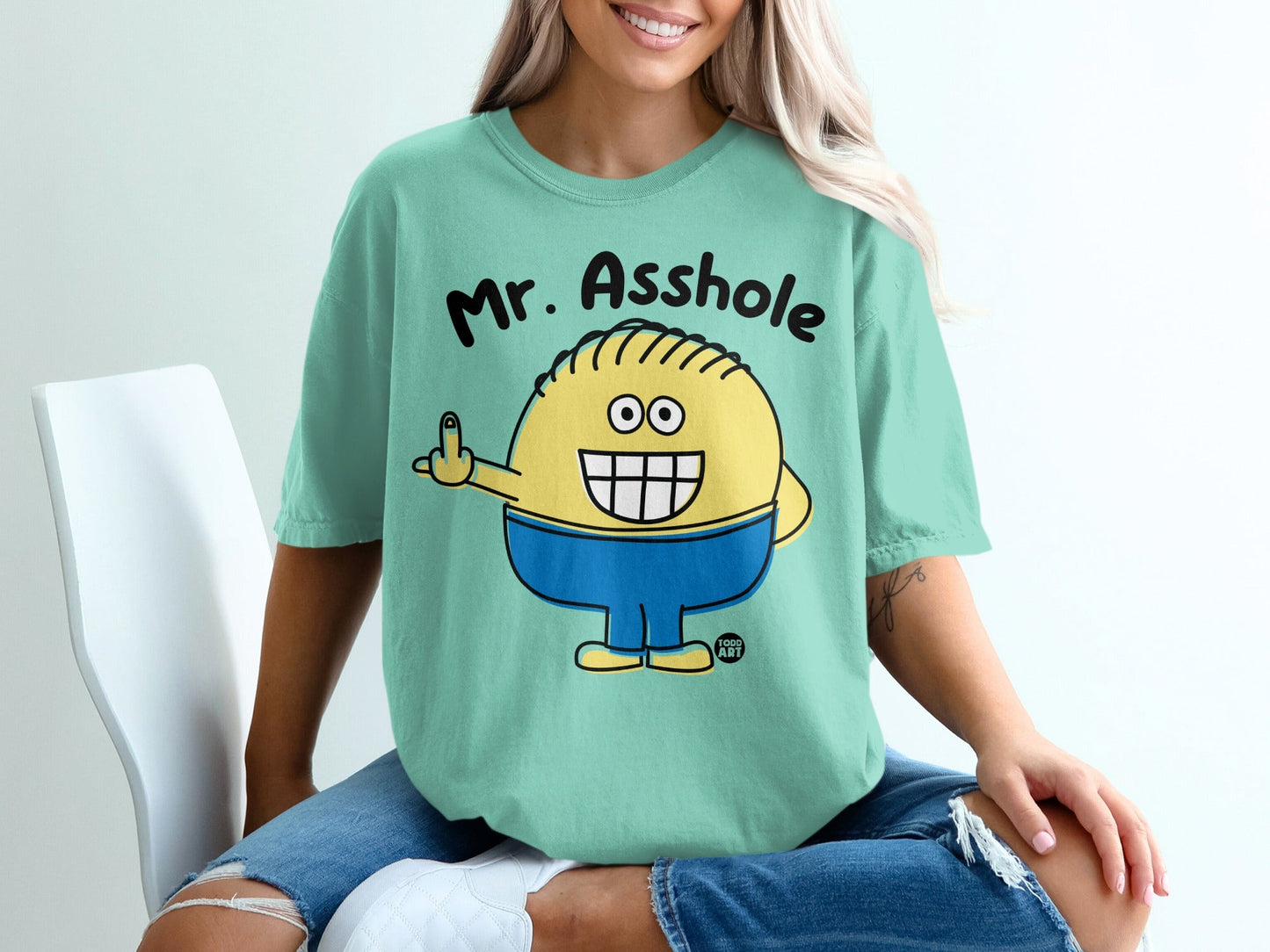 Mr. Asshole Comic Character Funny Graphic T-shirt
