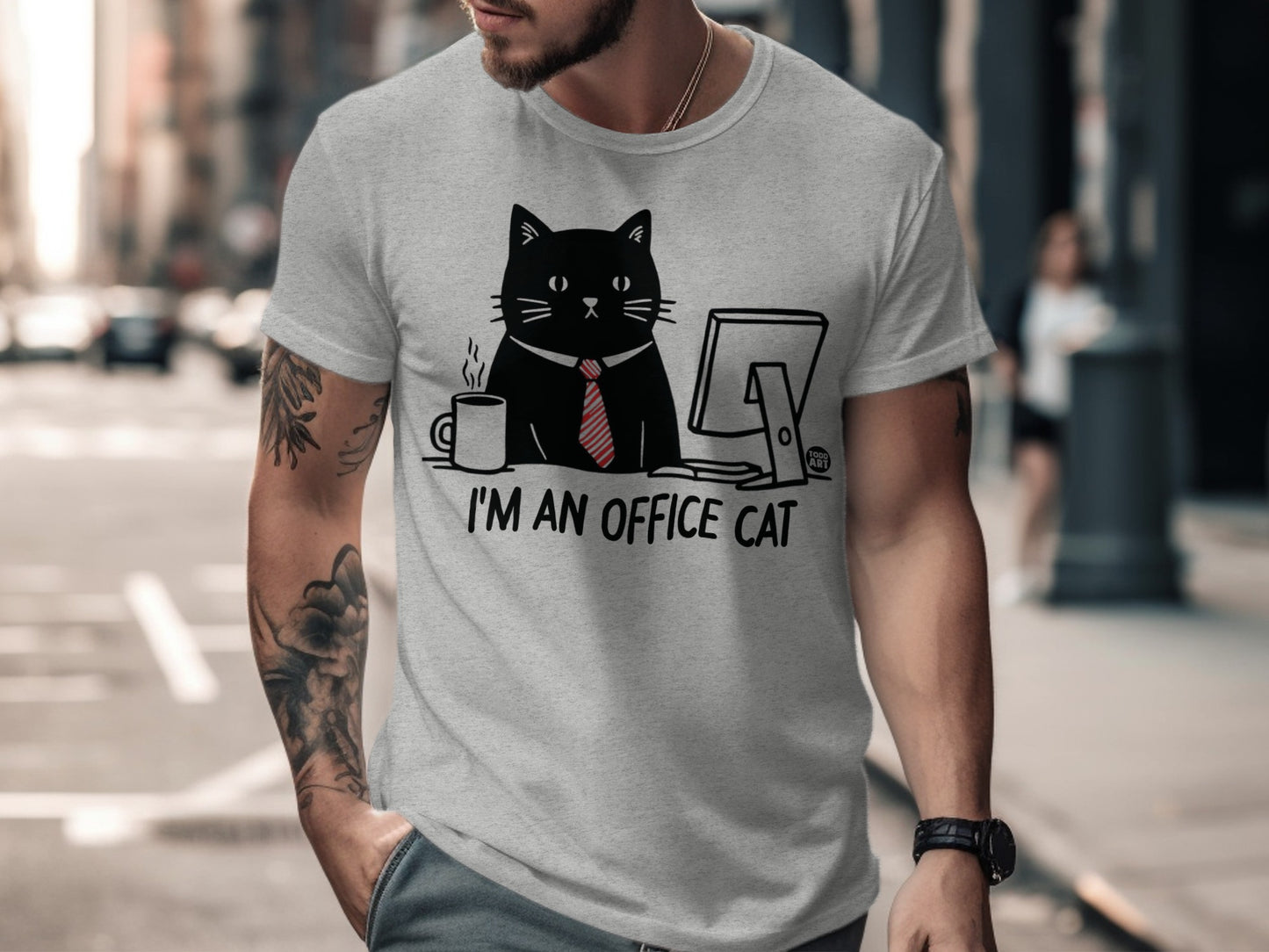 I'm an Office Cat Humorous Graphic Tee Shirt