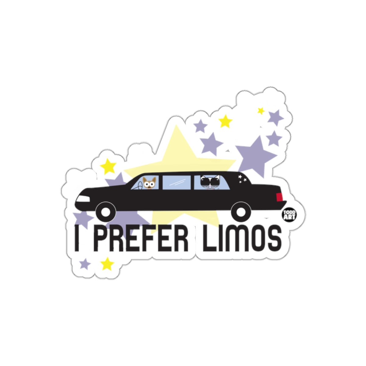 I Prefer Limos Fun and Quirky Sticker for All Ages