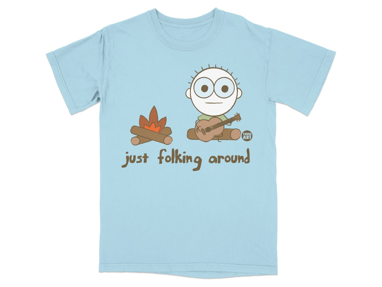 Just Folking Around Campfire Guitar Design Shirt
