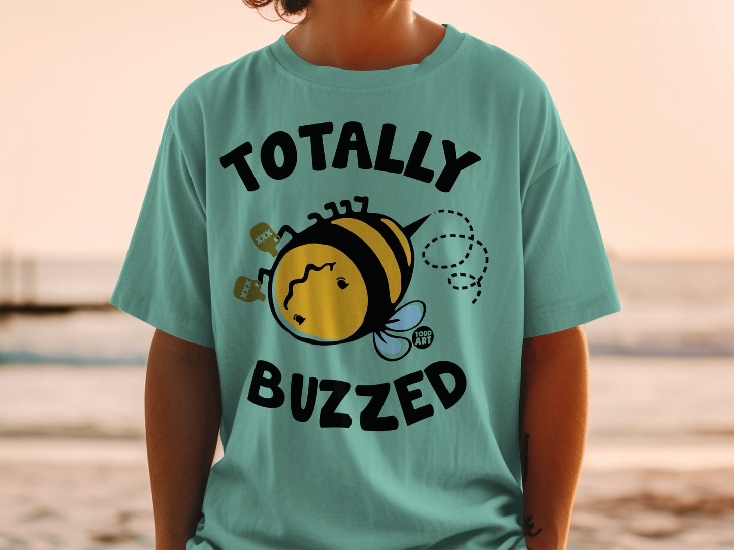 Totally Buzzed Cute Bee Design Graphic Shirt