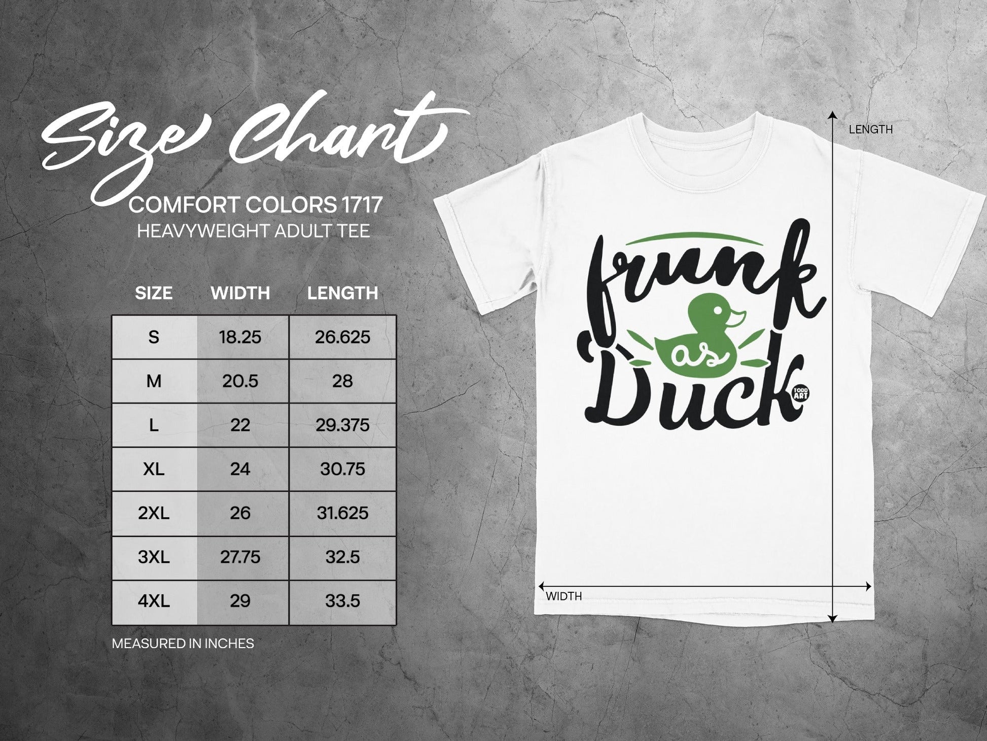 Frunk As Duck Graphic Comfort Colors Adult Tee