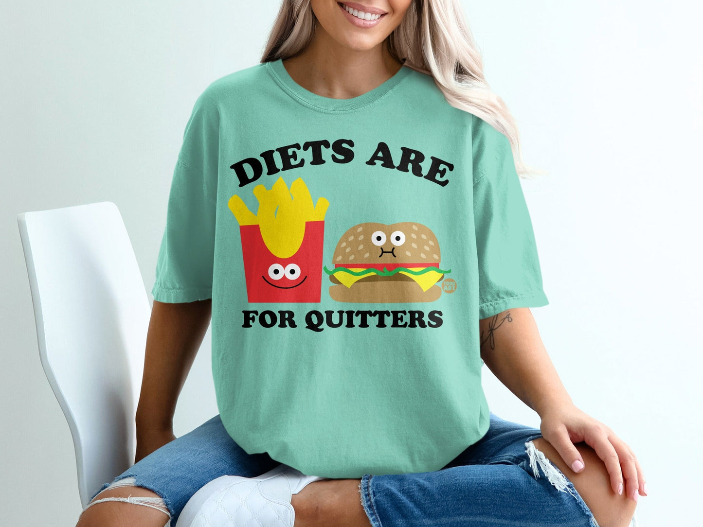 Diets Are For Quitters Funny Graphic T-shirt