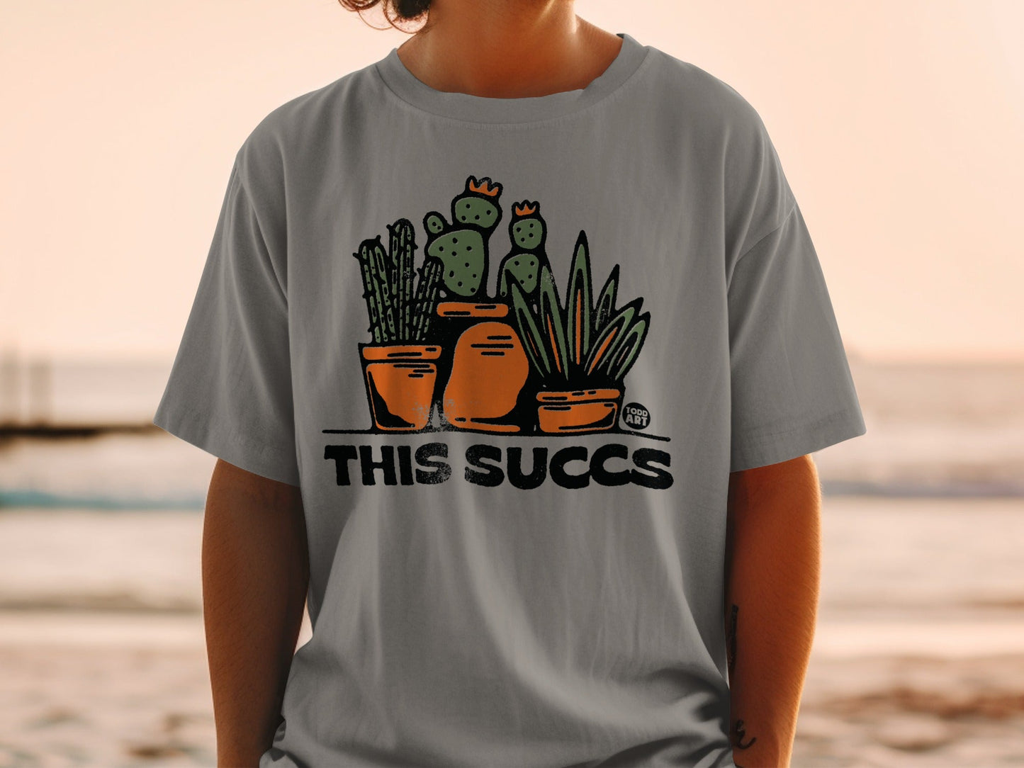 Cute Cactus This Succs Graphic Tee Shirt