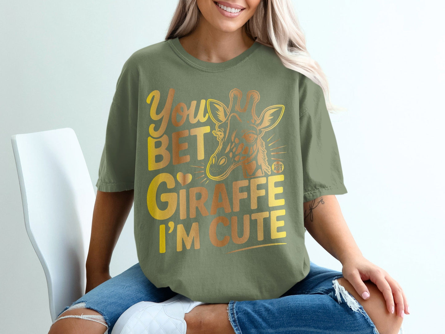 You Bet Giraffe I'm Cute Graphic T-Shirt