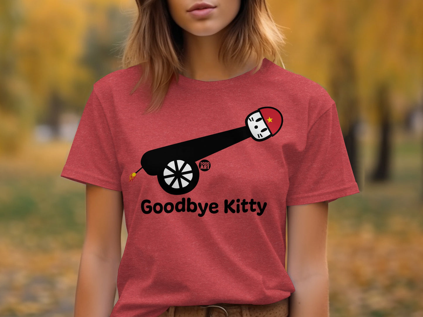 Goodbye Kitty Graphic Tee Adding Playful Twist