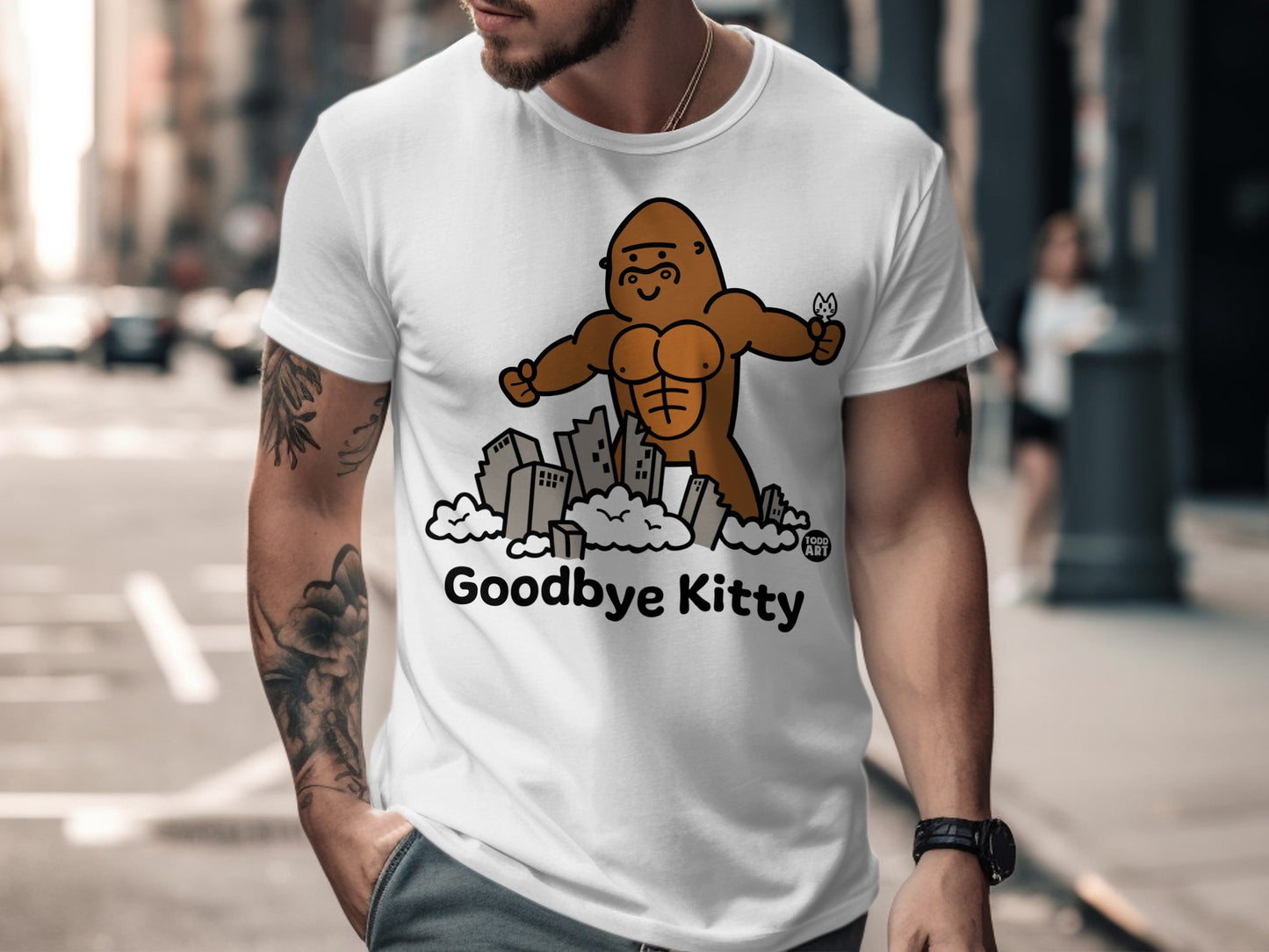 Goodbye Kitty Funny Graphic T-Shirt Product