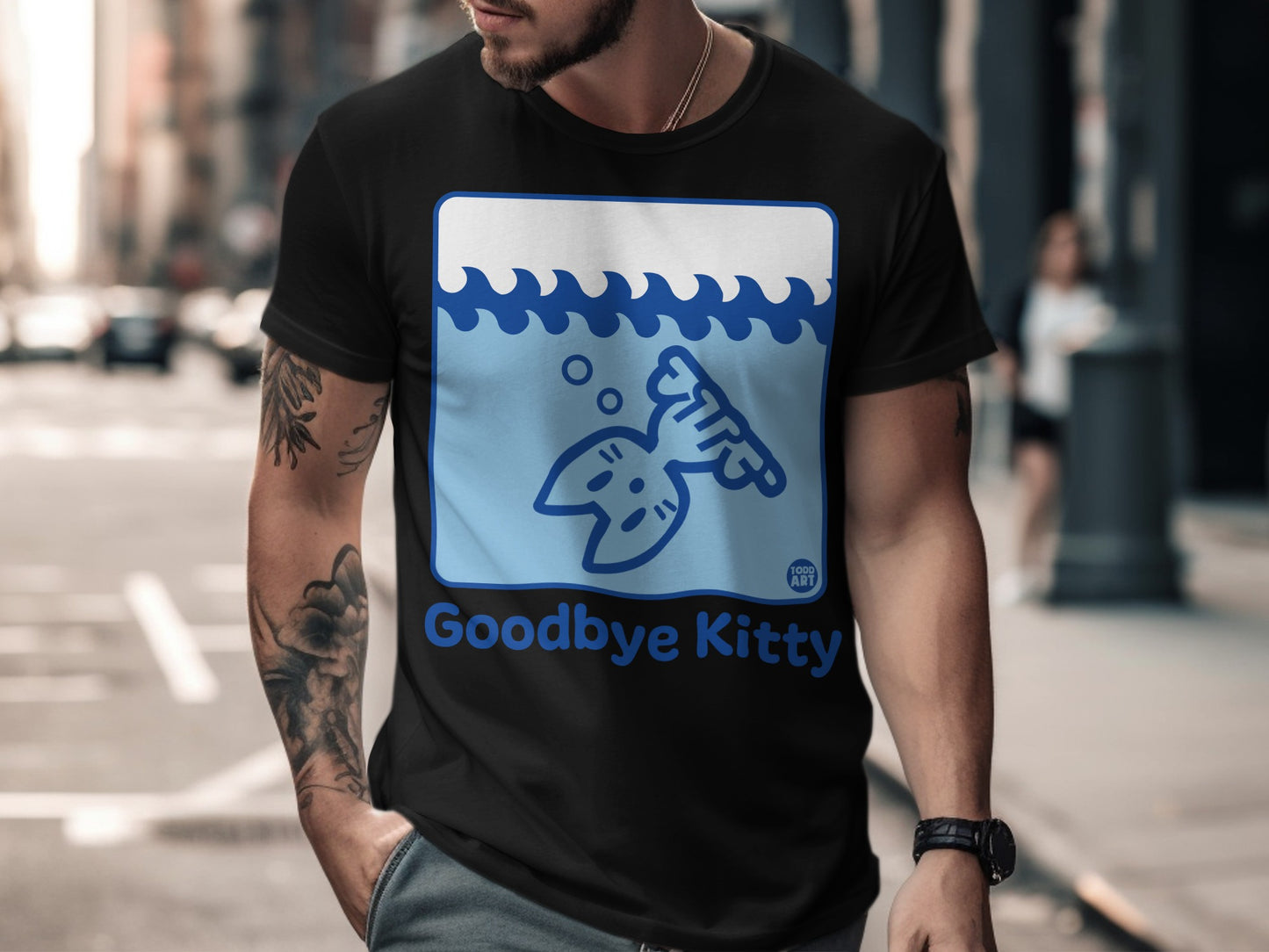 Goodbye Kitty Graphic T-Shirt for Men and Women