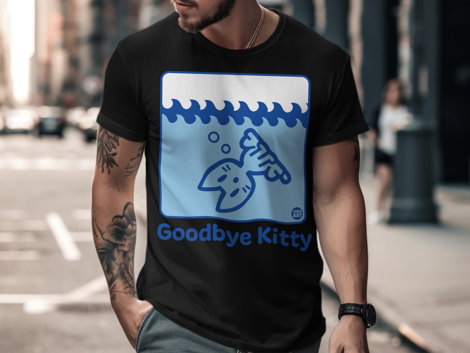 Goodbye Kitty Graphic T-Shirt for Men and Women