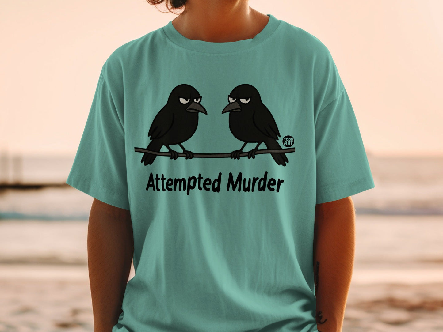 Attempted Murder Funny Graphic Tee for Bird Lovers