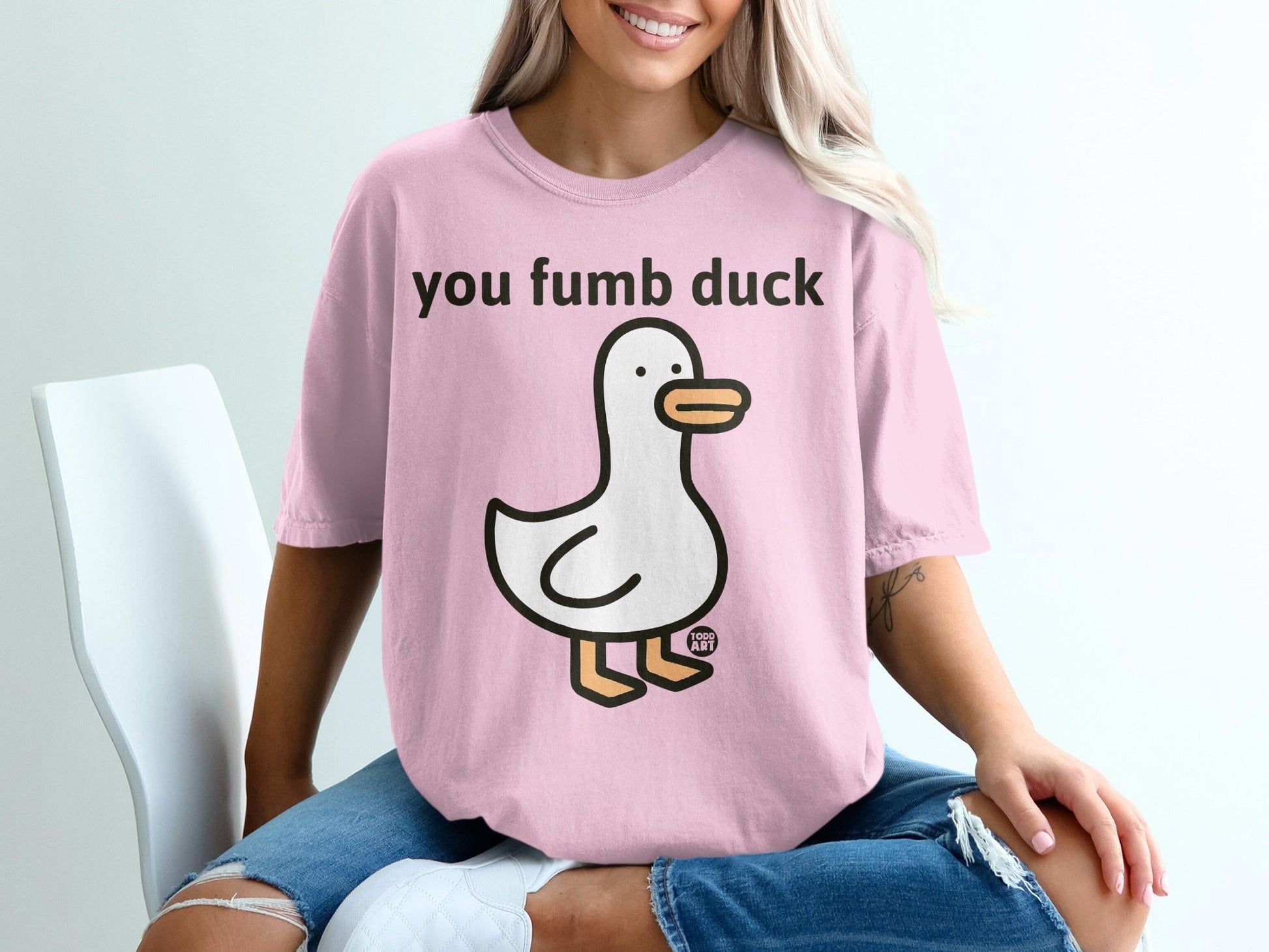 Cute 'You Fumb Duck' Graphic Tee for Casual Wear