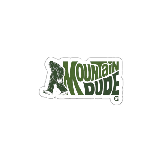 Mountain Dude Sticker Green Graphic Design