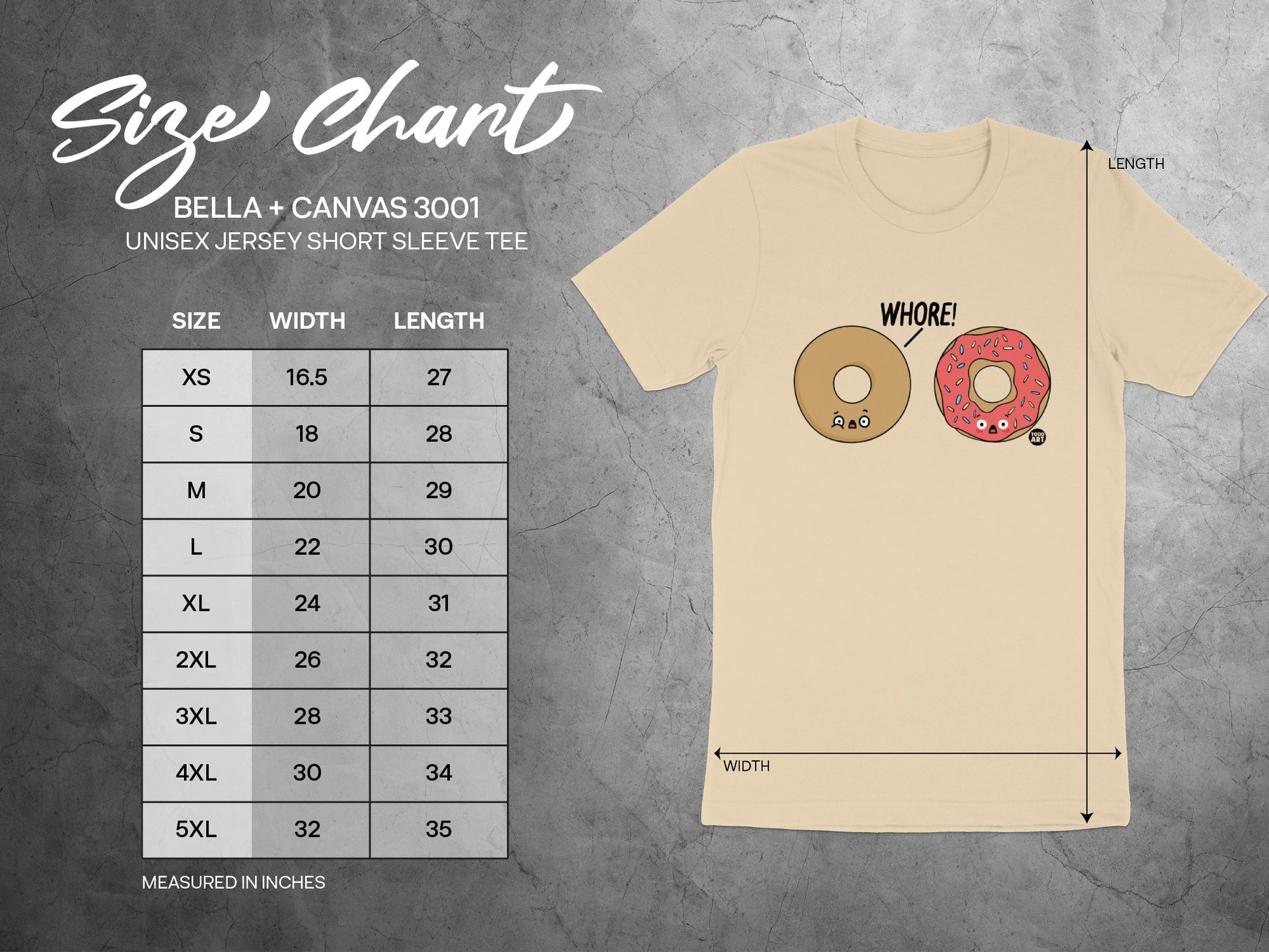 Funny Donut Design Whore Graphic Unisex Short Sleeve Tee