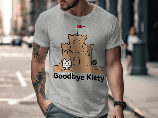 Funny Goodbye Kitty Sandcastle Graphic T-Shirt product