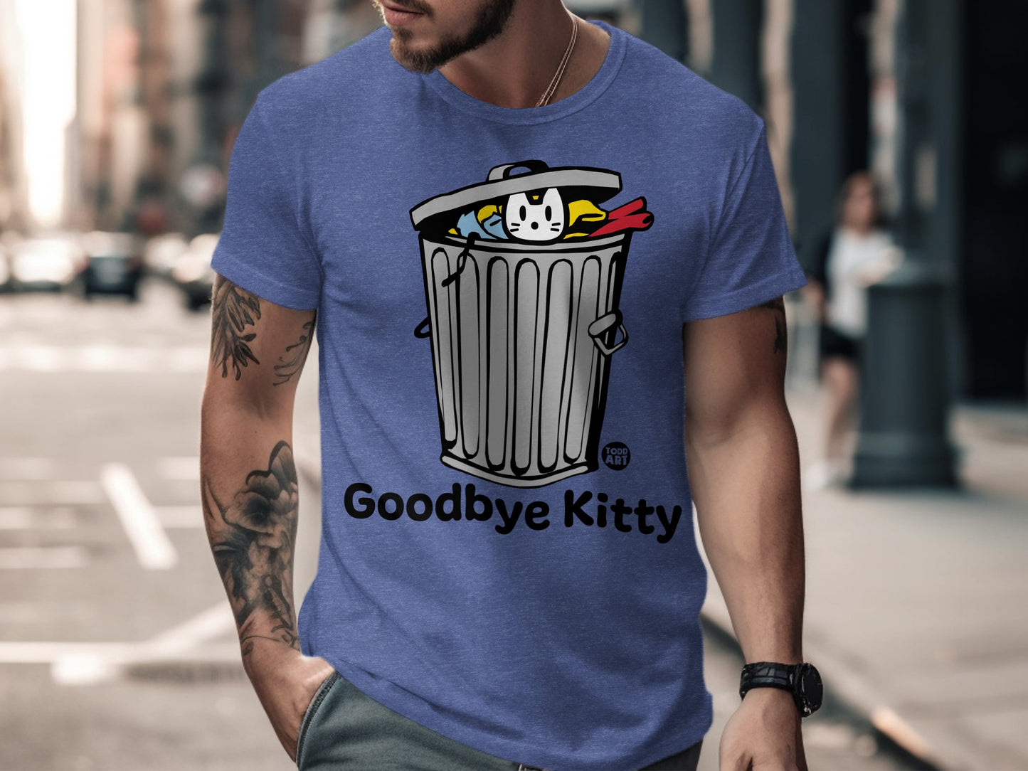 Goodbye Kitty Fun Graphic T-shirt for Casual Wear