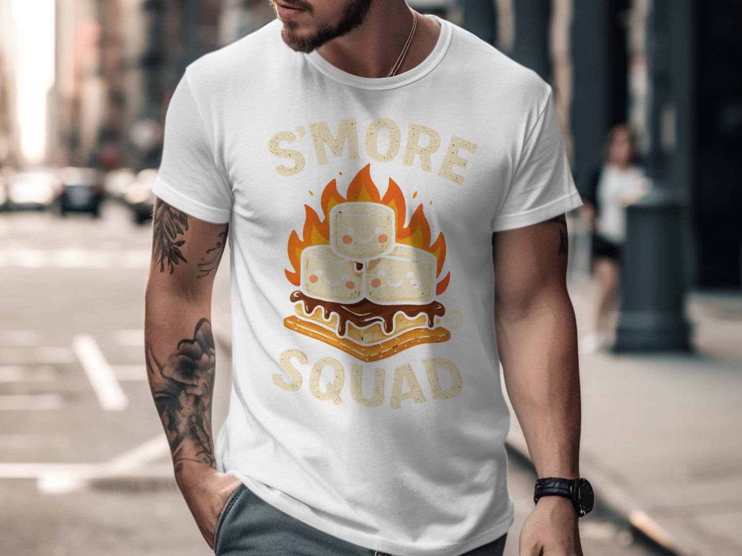 S'more Squad Graphic Design T-Shirt for Casual Wear