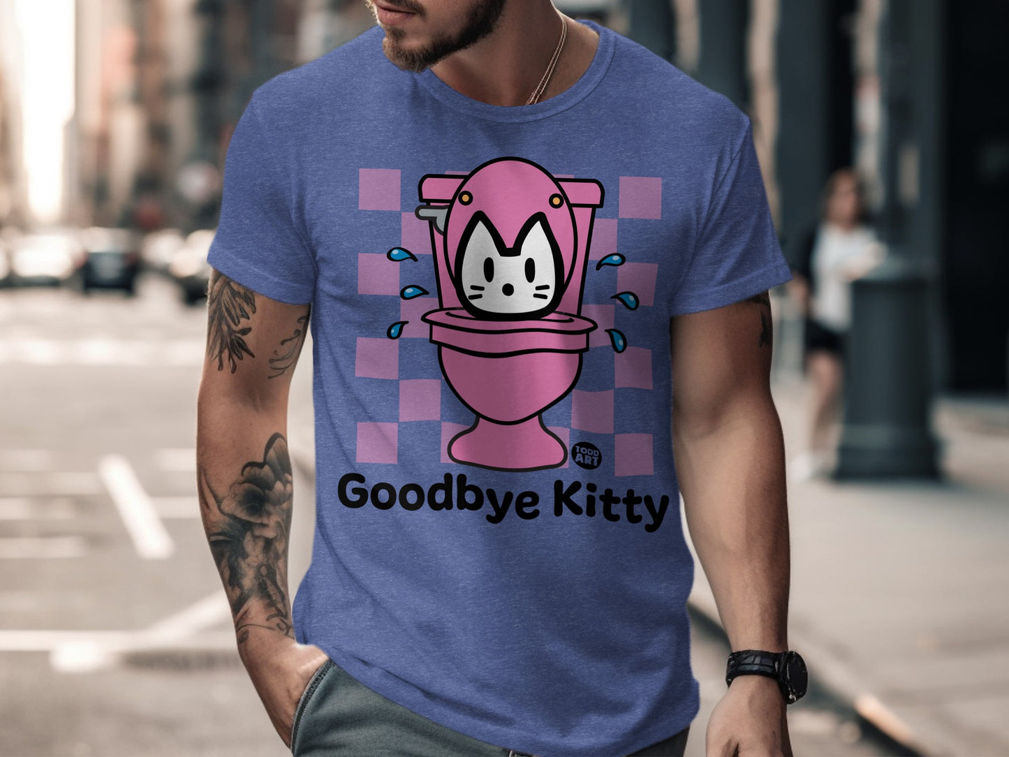 Goodbye Kitty Funny Graphic Men's T-Shirt