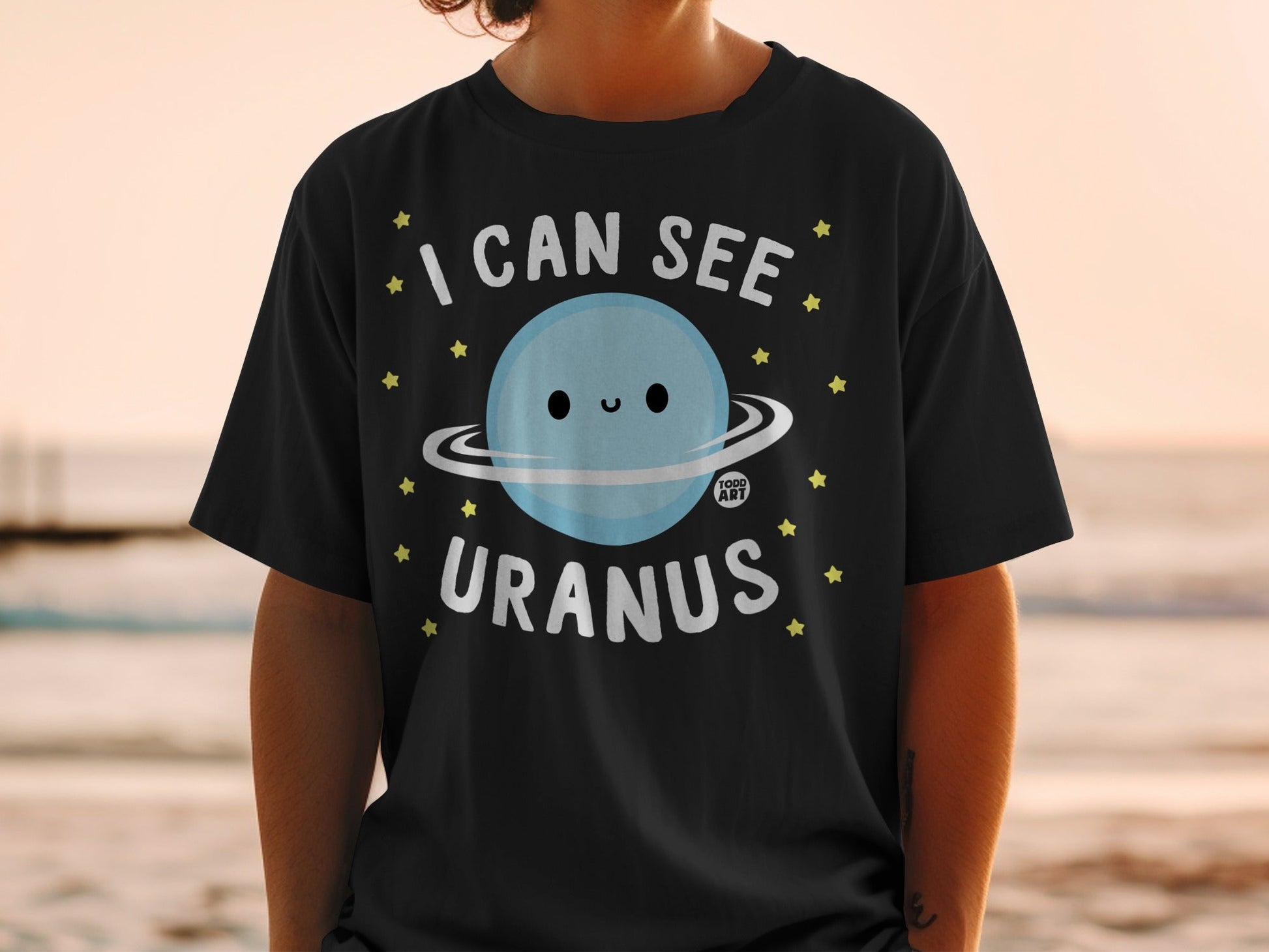I Can See Uranus Space Themed Graphic T-Shirt