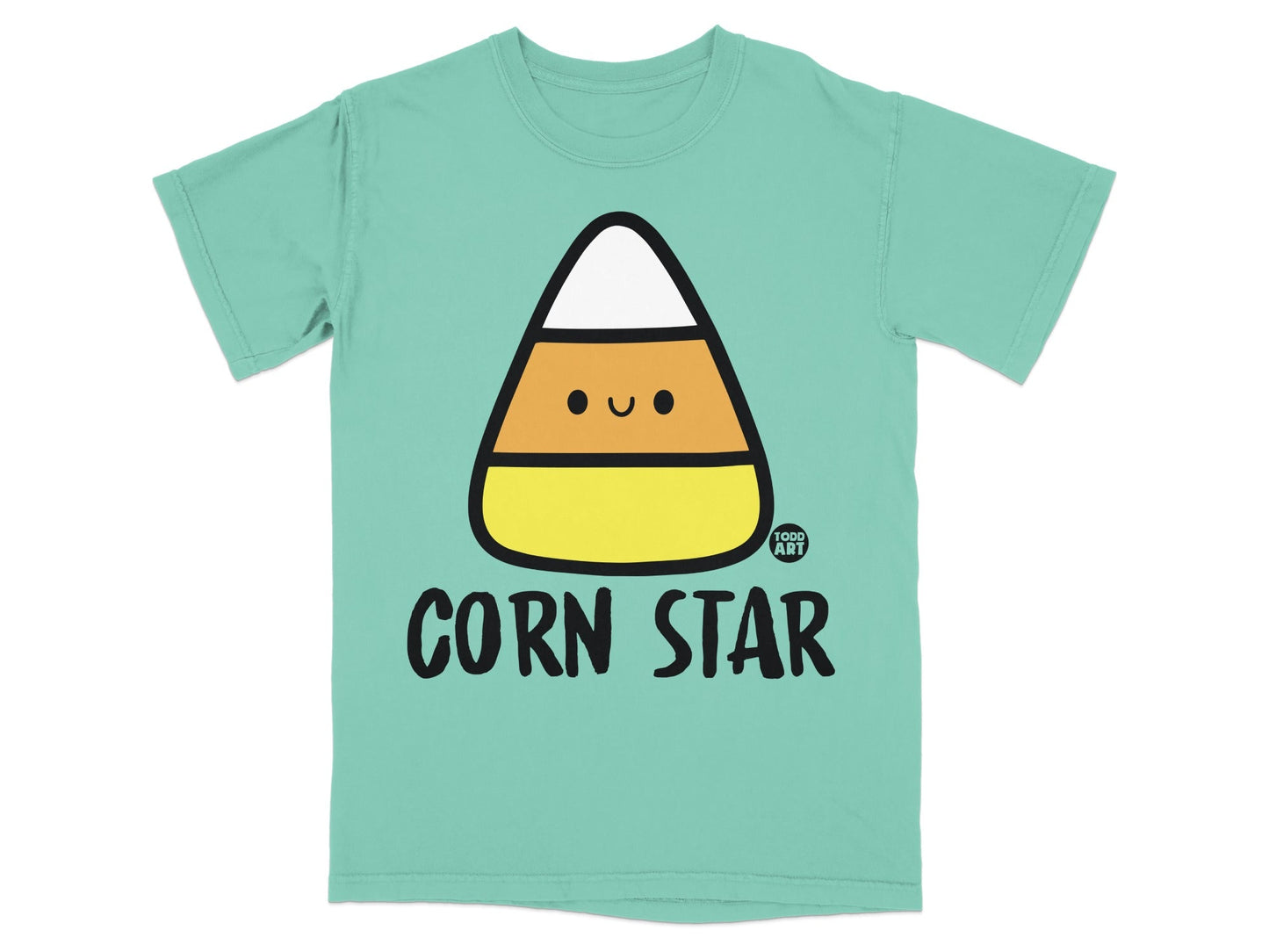 Cute Corn Star Candy Graphic T-Shirt for Fun Style