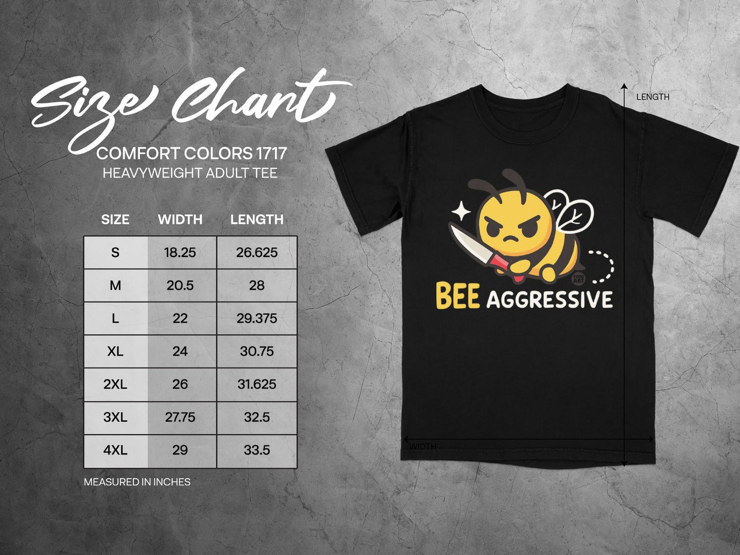 Bee Aggressive Graphic Tee Shirt for Adults