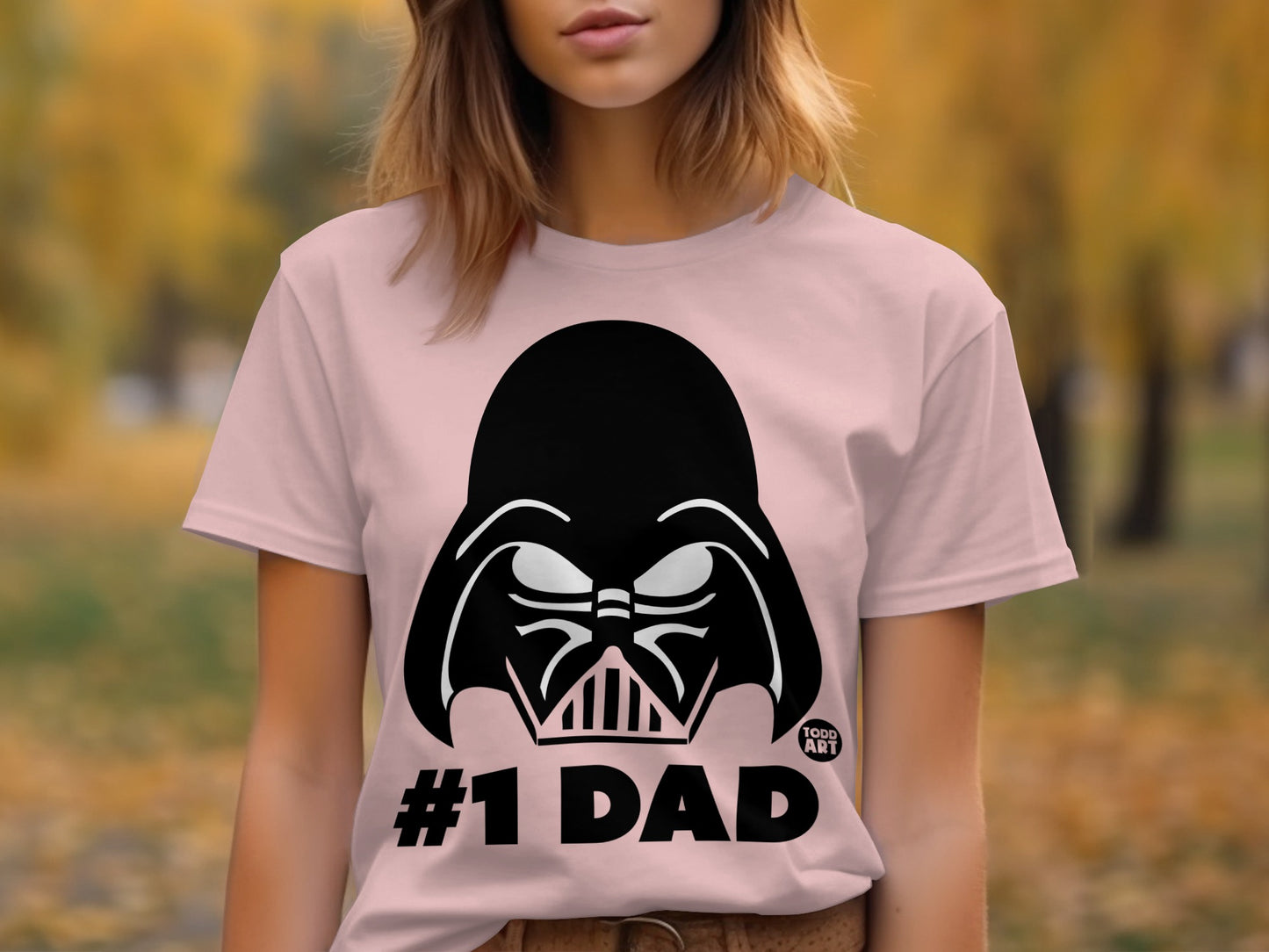 #1 Dad Darth Vader Design Graphic Tee Shirt