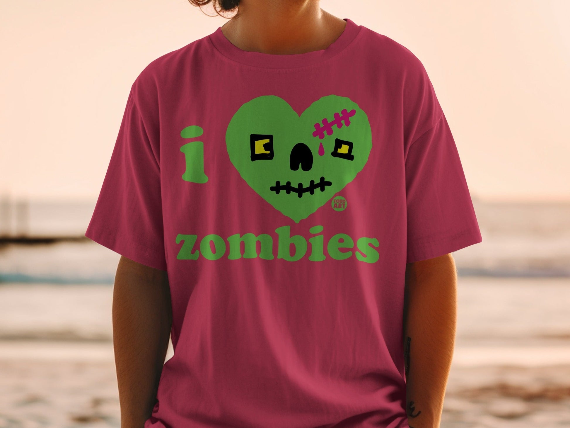 I Heart Zombies Graphic T-Shirt Halloween Apparel