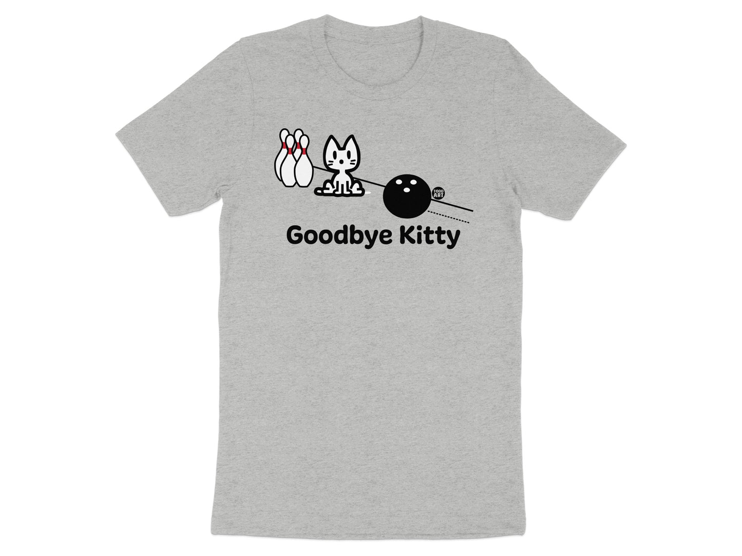 Goodbye Kitty Funny Bowling Themed T-shirt
