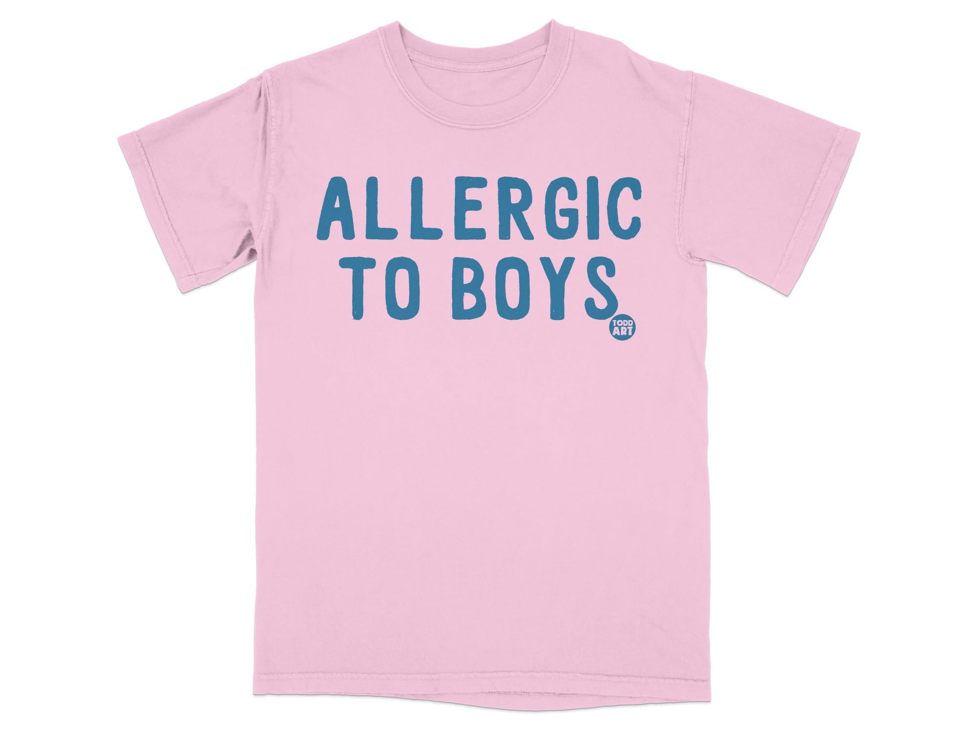 Allergic to Boys Statement Print T-Shirt