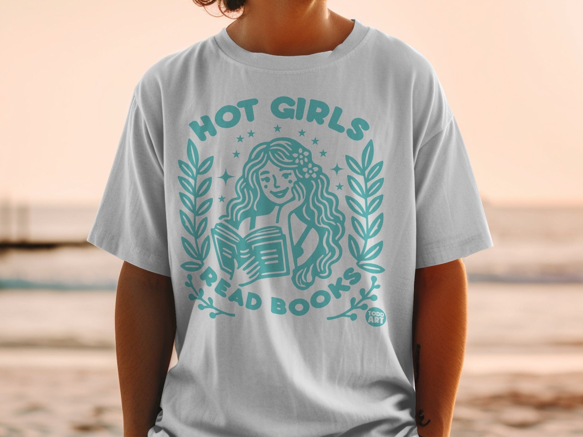 Hot Girls Read Books Graphic T-Shirt for Book Lovers