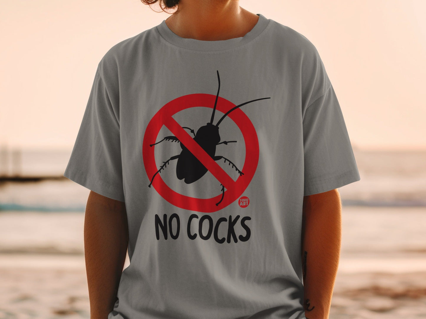 Funny No Cocks Prohibition T-Shirt for Unisex