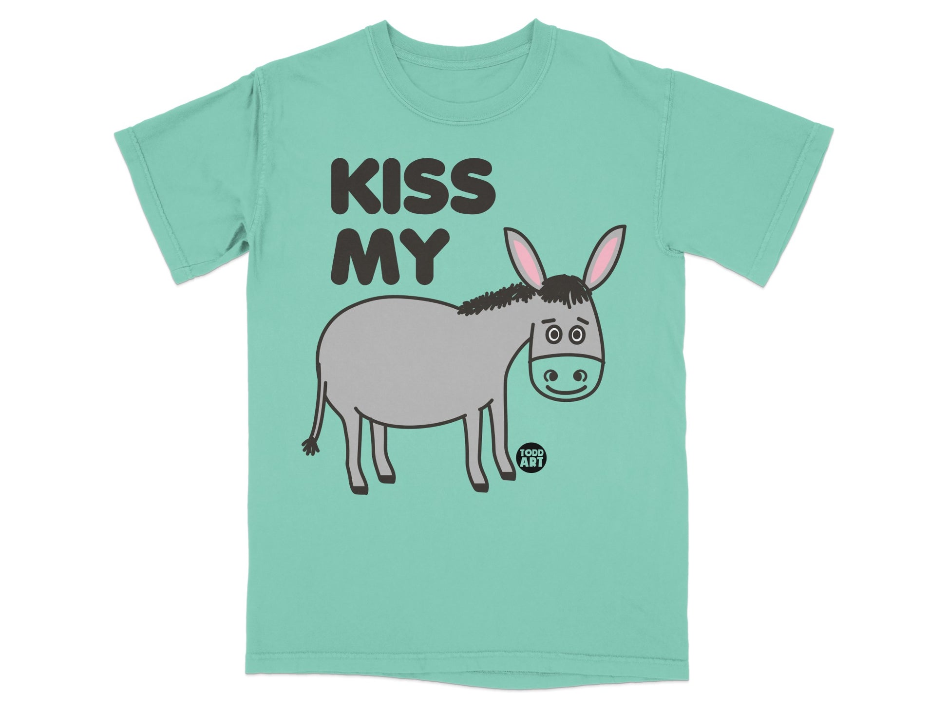 Kiss My Donkey Funny Graphic Tee Shirt