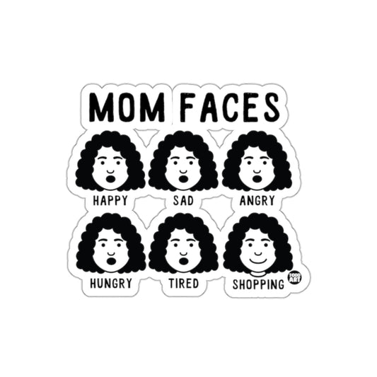 Mom Faces Happy Sad Angry Hungry Tired Shopping Sticker