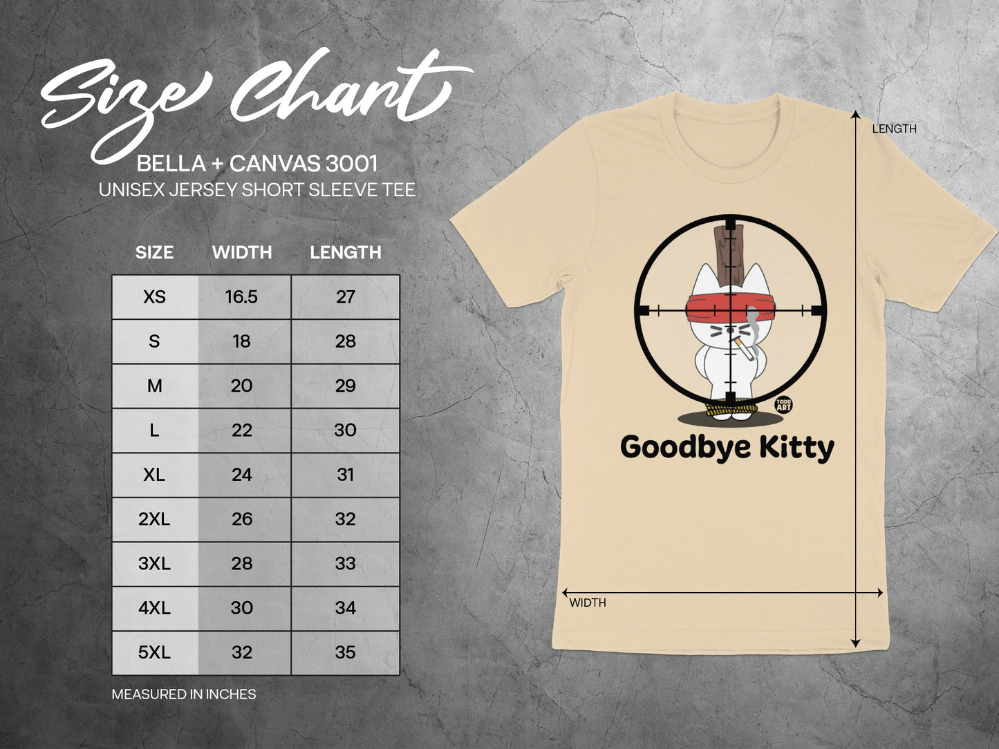 Goodbye Kitty Sniper Design Unisex Jersey Shirt