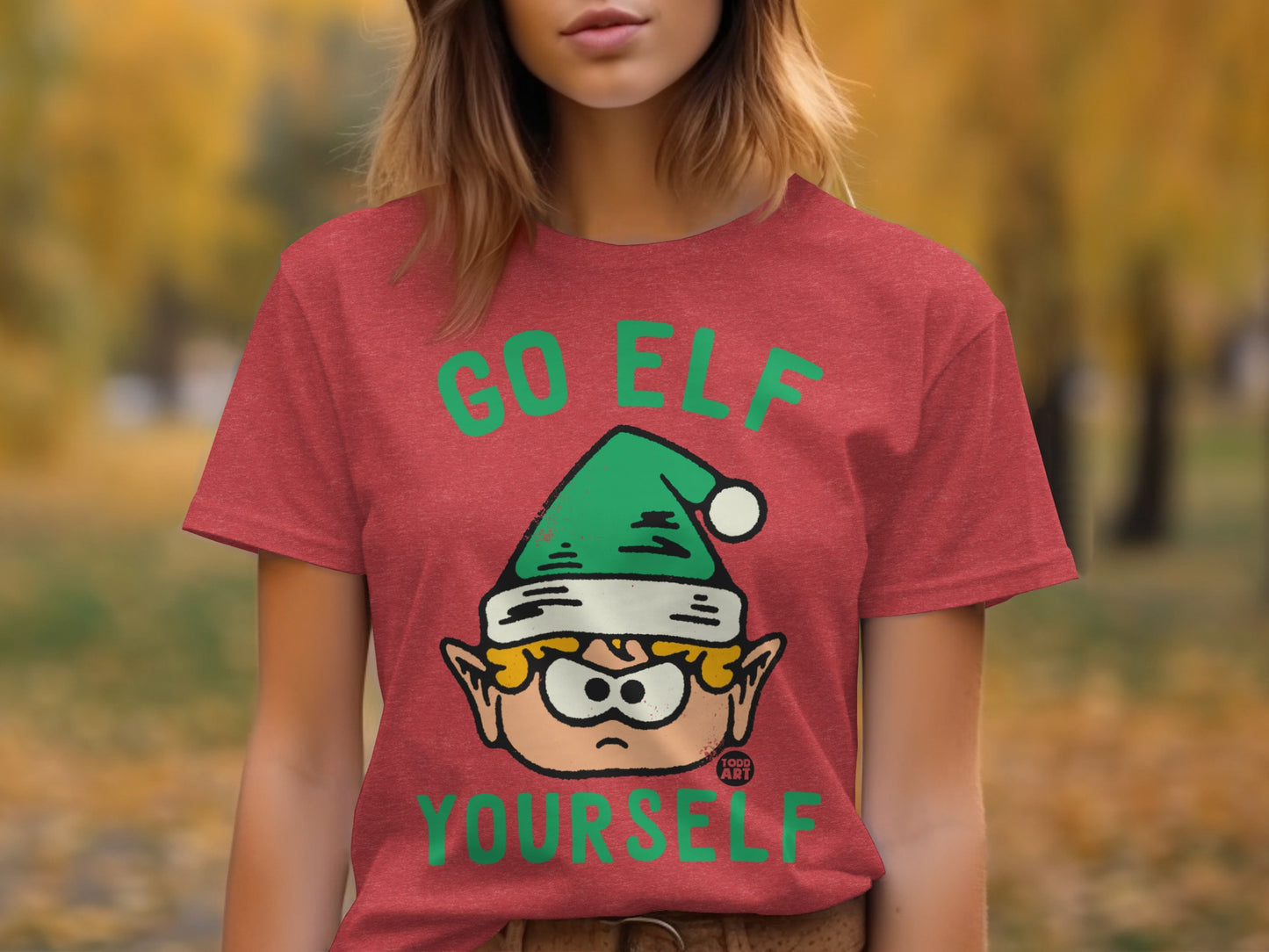 Go Elf Yourself Cute Elf Funny Holiday Shirt