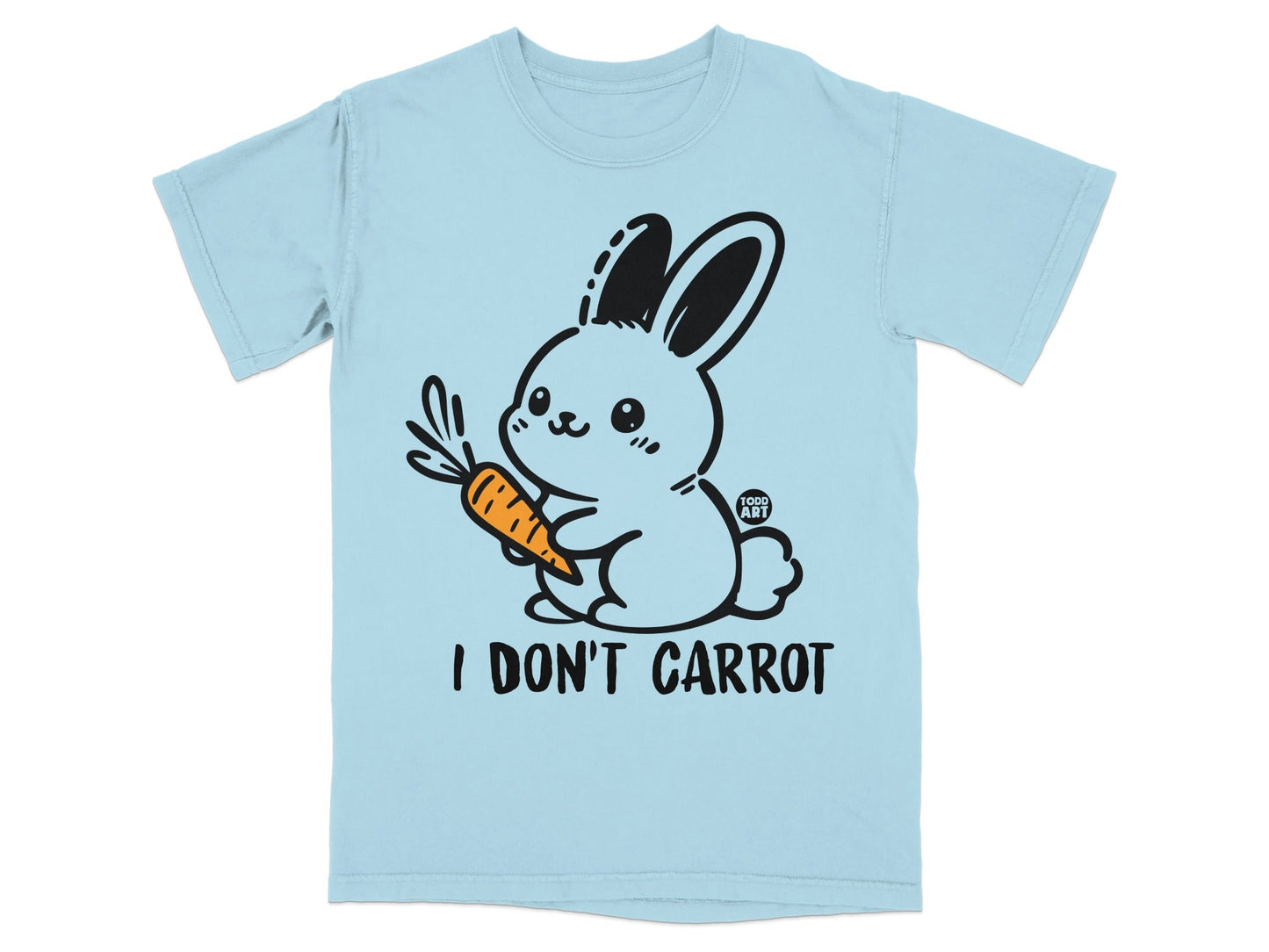 Cute Bunny Cartoon I Don't Carrot T-Shirt Product