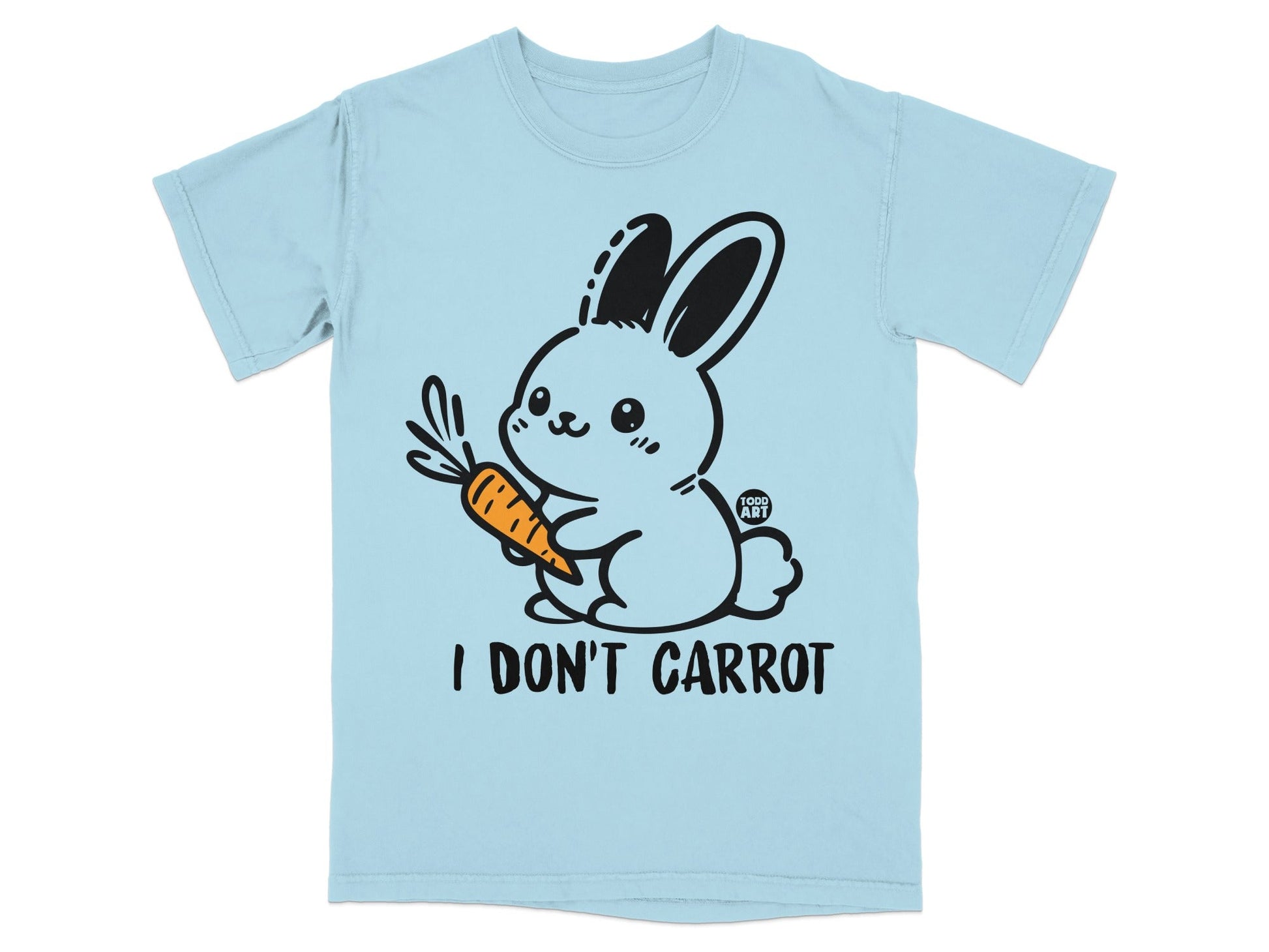 Cute Bunny Cartoon I Don't Carrot T-Shirt Product