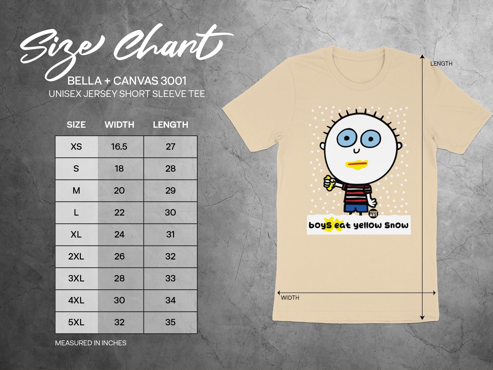 Cartoon Character Boy's Got Yellow Snow Shirt