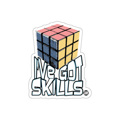 I've Got Skills Rubik's Cube Sticker Typography Art