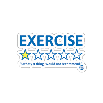 Exercise One Star Review Sticker Five Stars Design