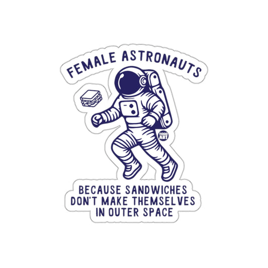 Female Astronauts Outer Space Sticker Product