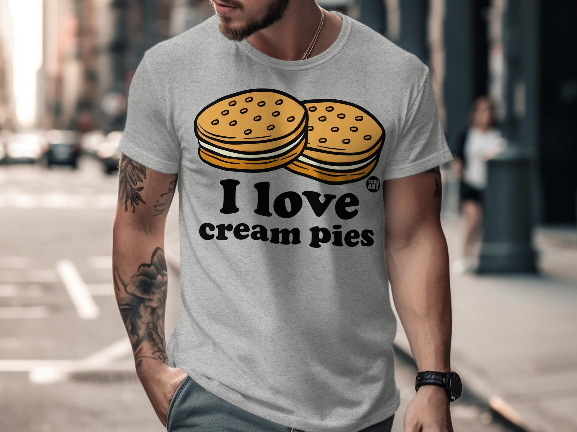 I Love Cream Pies Graphic Tee for Casual Wear