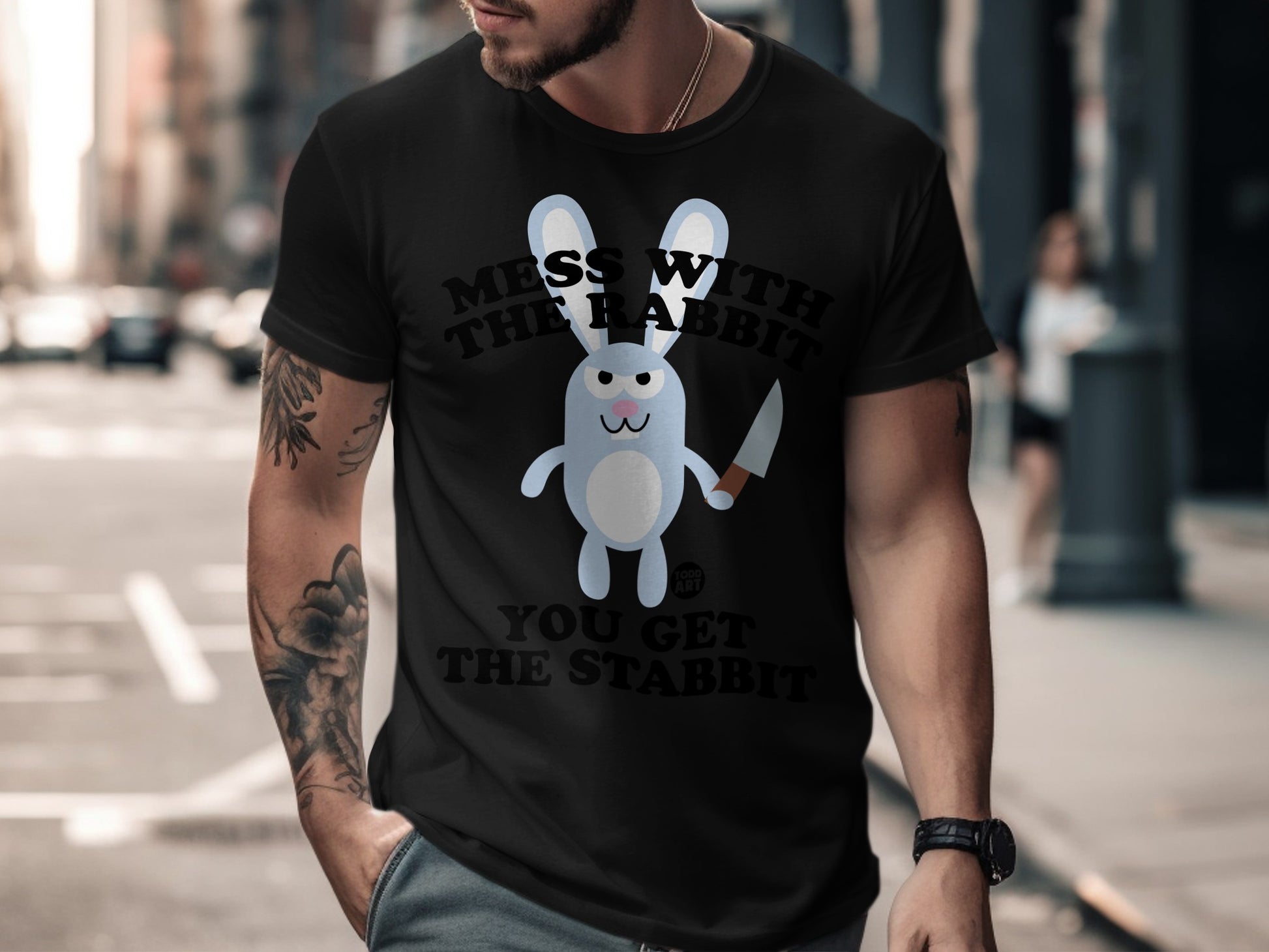 Mess With The Rabbit You Get The Stabbit T-Shirt