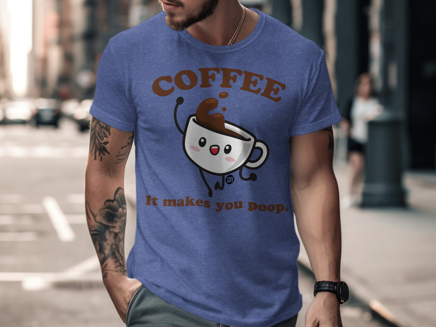 Coffee Makes You Poop Funny Graphic T-Shirt