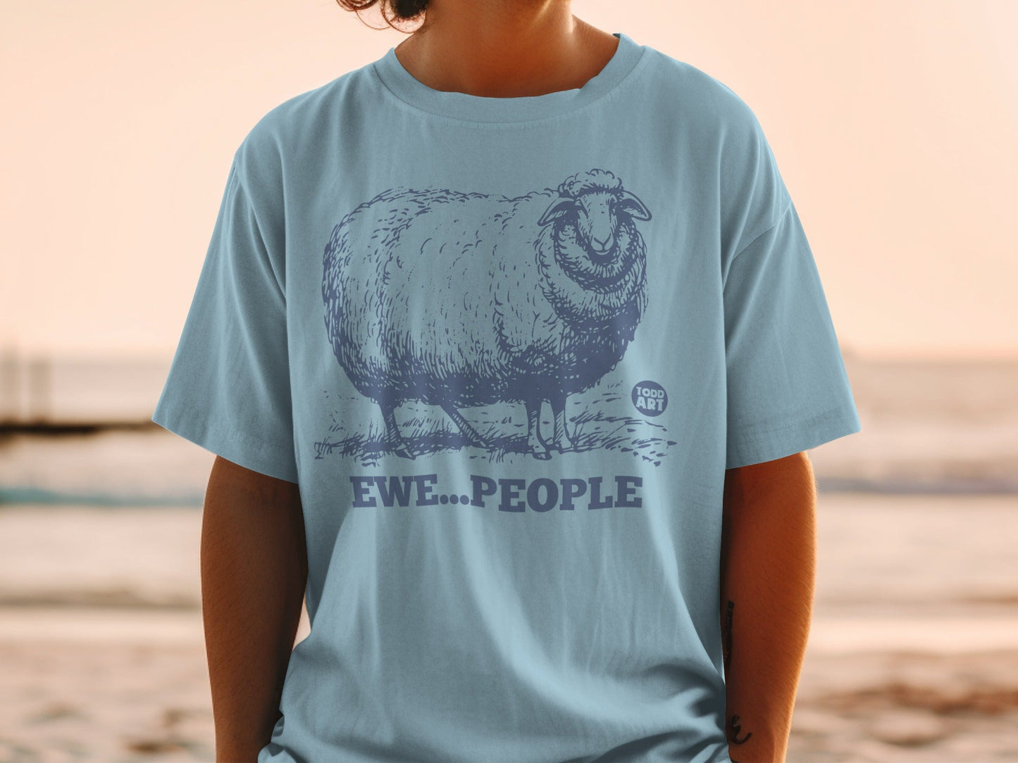 Funny Ewe People Sheep Todd Art Graphic Shirt