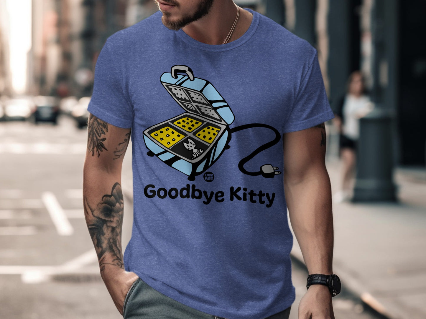 Goodbye Kitty Waffle Iron Graphic Tee